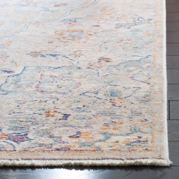 Bungalow Rose Soren Viscose Light Blue / Cream Rug & Reviews Wayfair